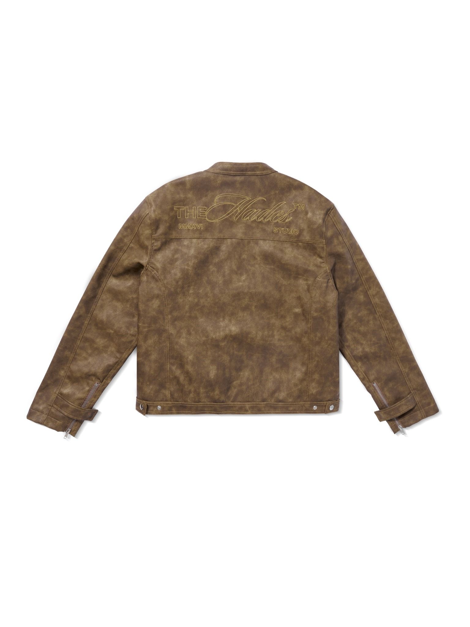 HADES BROWN WAX BIKER JACKET