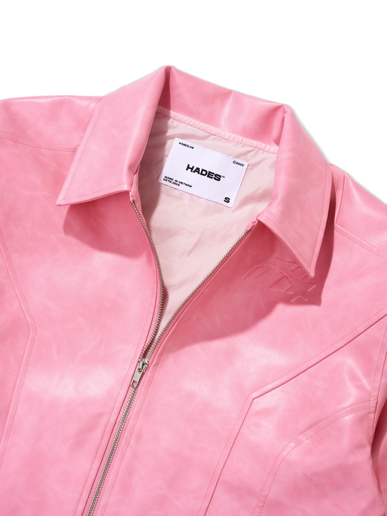 HADES PINKIE CREW LEATHER JACKET