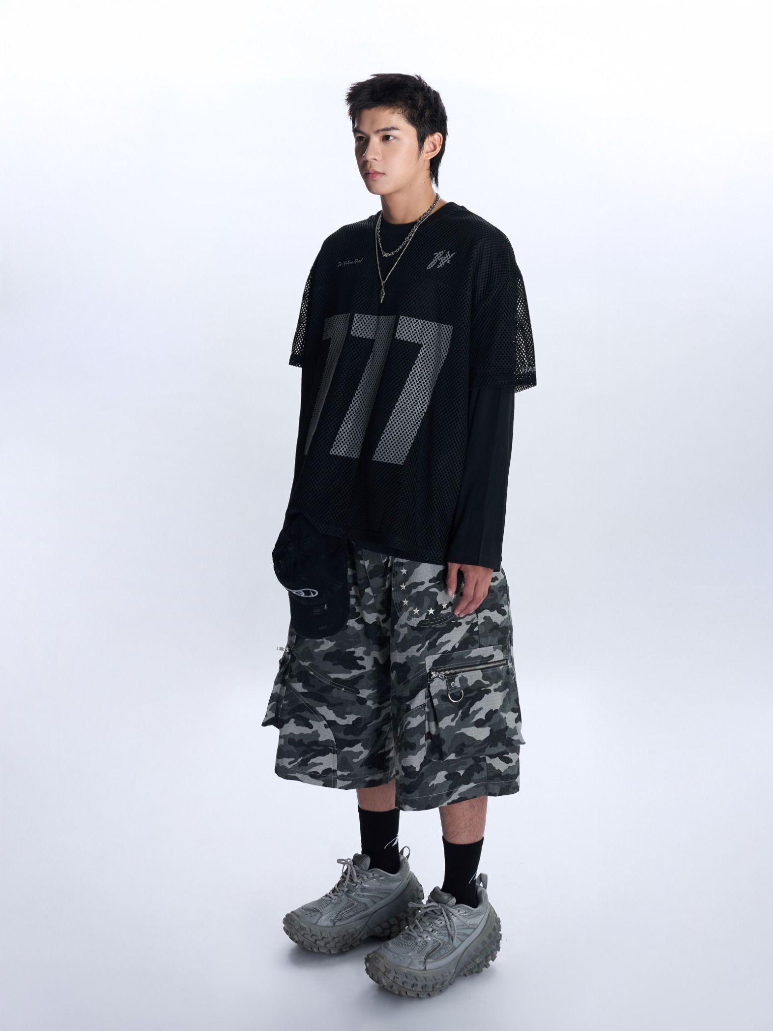 HADES 777 JERSEY MESH - BLACK