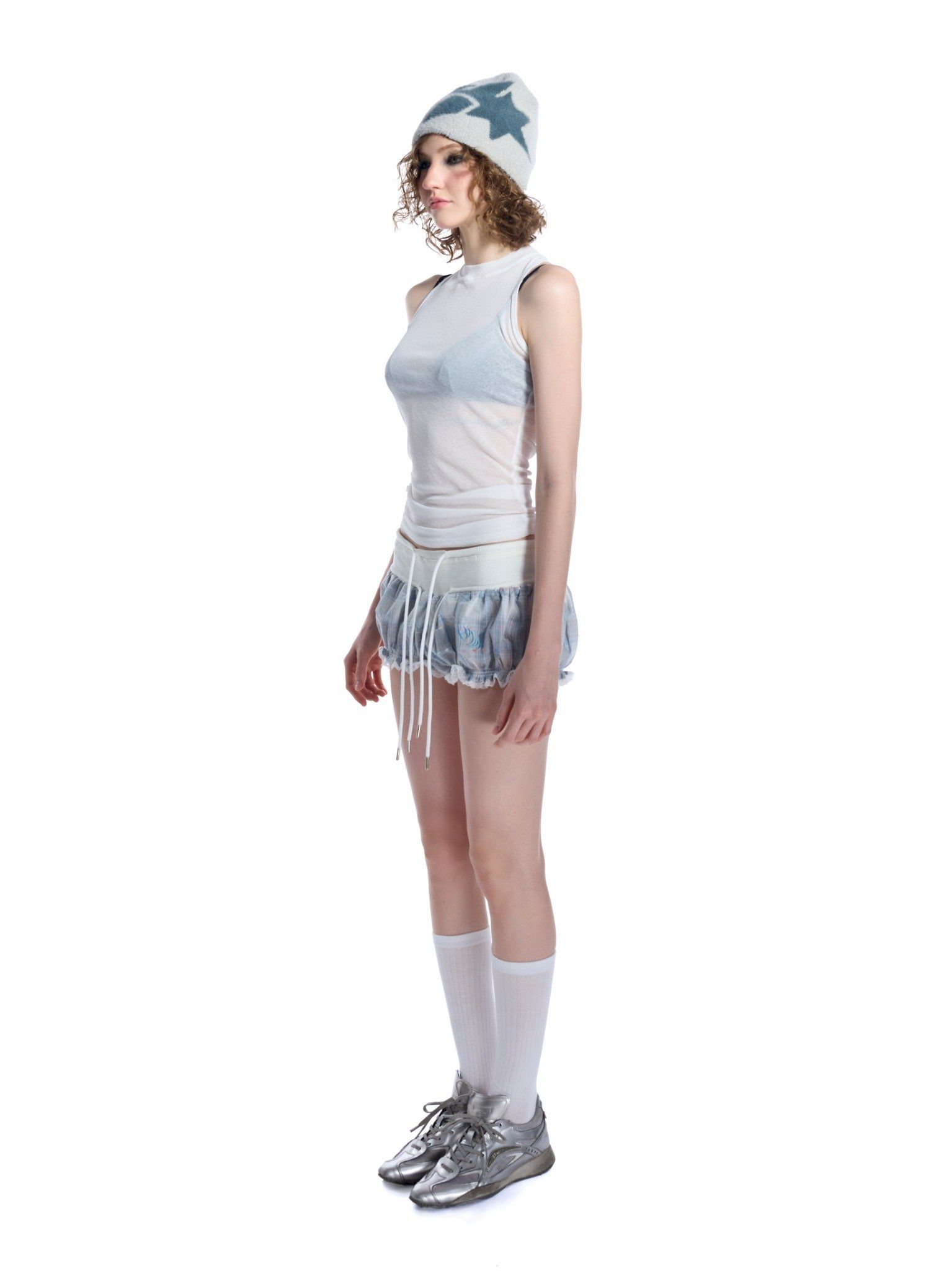 HADES PLAID DREAM PUMPKIN SHORTS - GREY