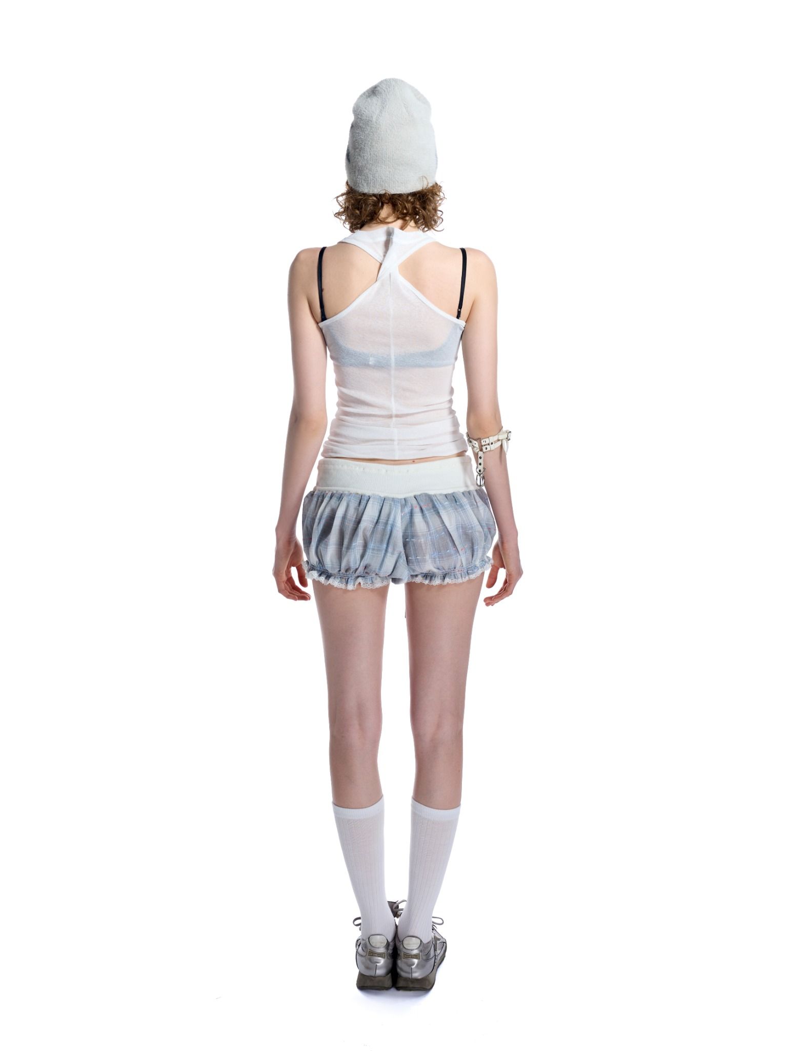 HADES PLAID DREAM PUMPKIN SHORTS - GREY