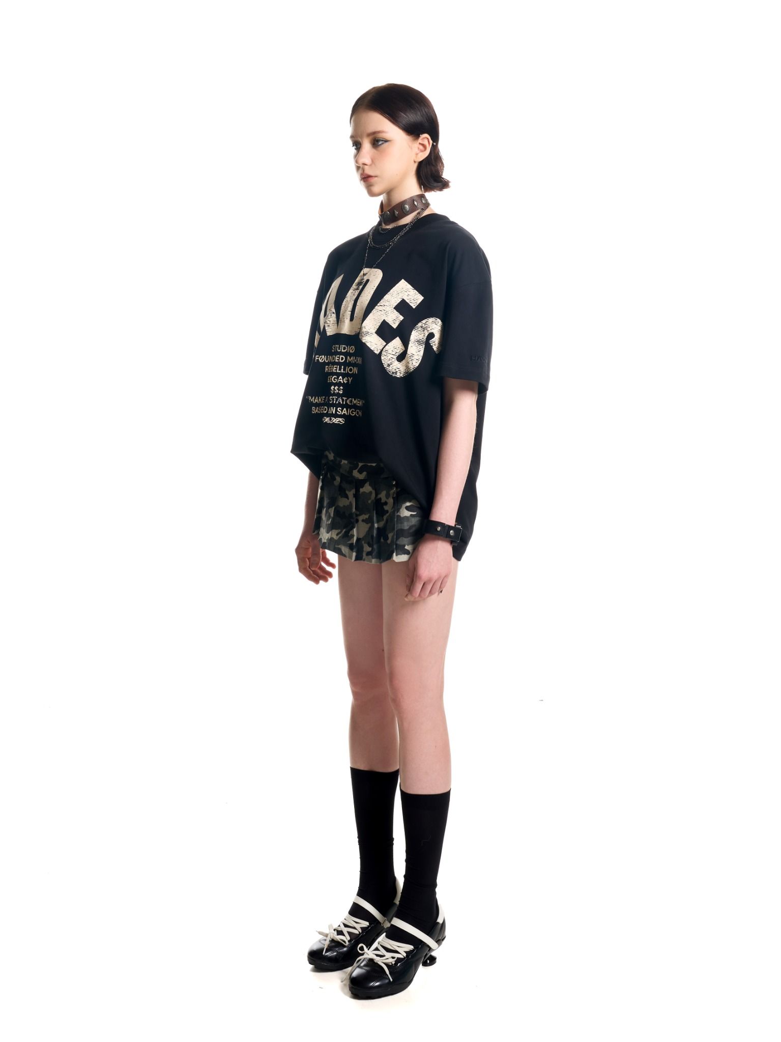 HADES KHAKI CAMO MINI SKIRT