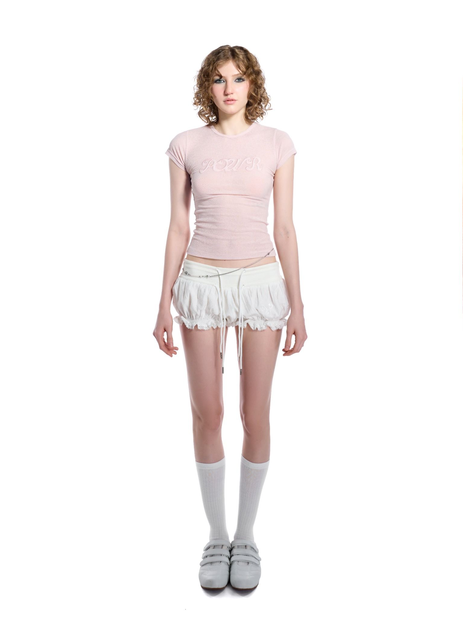 HADES PLAID DREAM PUMPKIN SHORTS - WHITE
