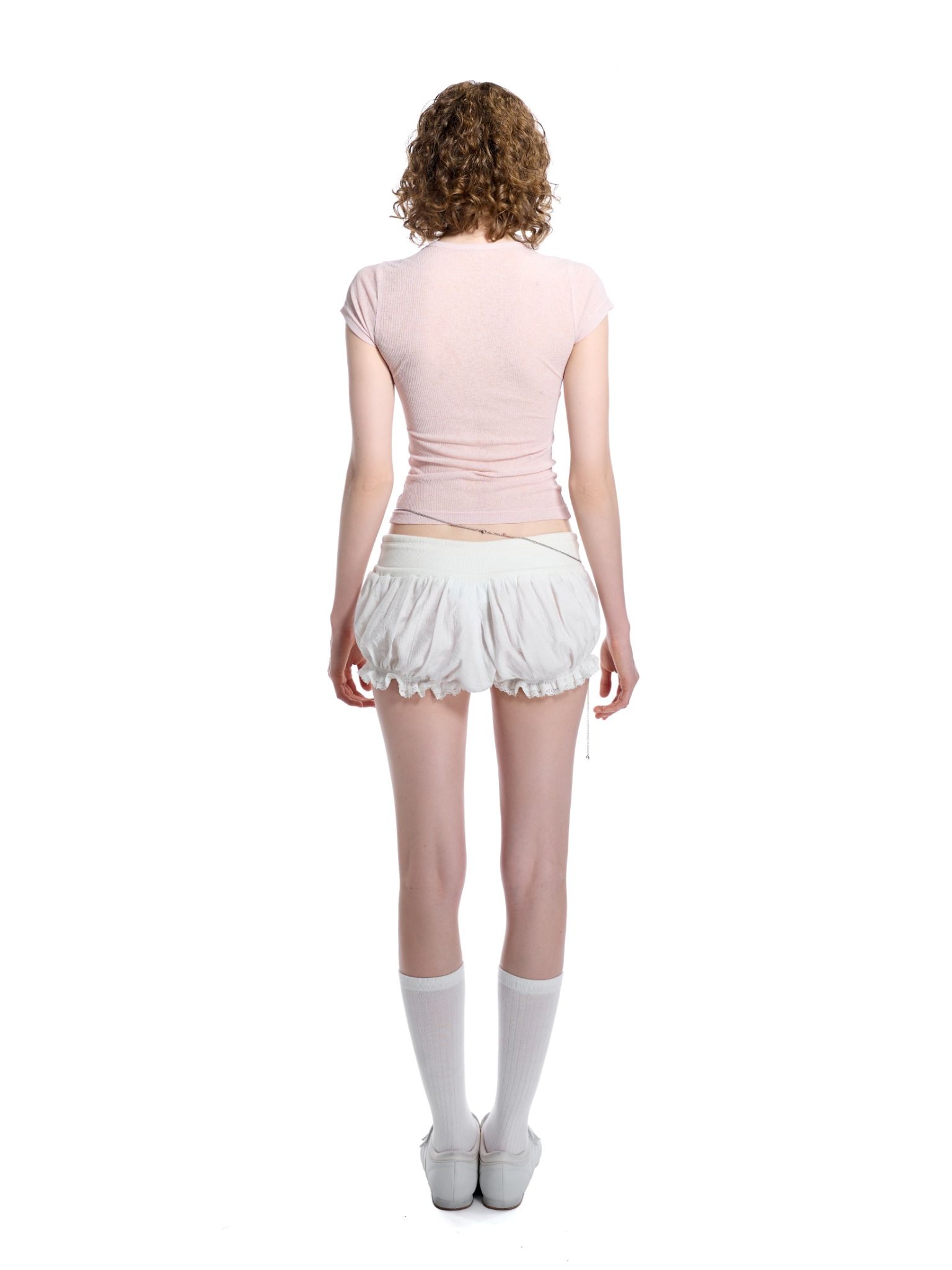 HADES PLAID DREAM PUMPKIN SHORTS - WHITE