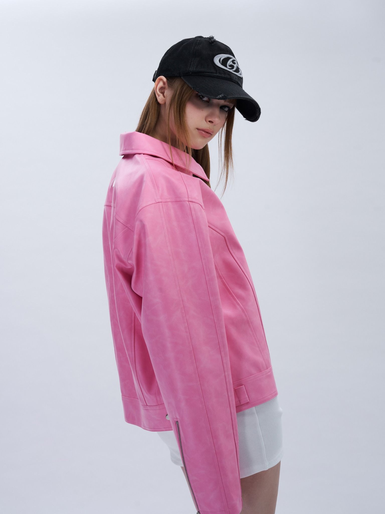 HADES PINKIE CREW LEATHER JACKET
