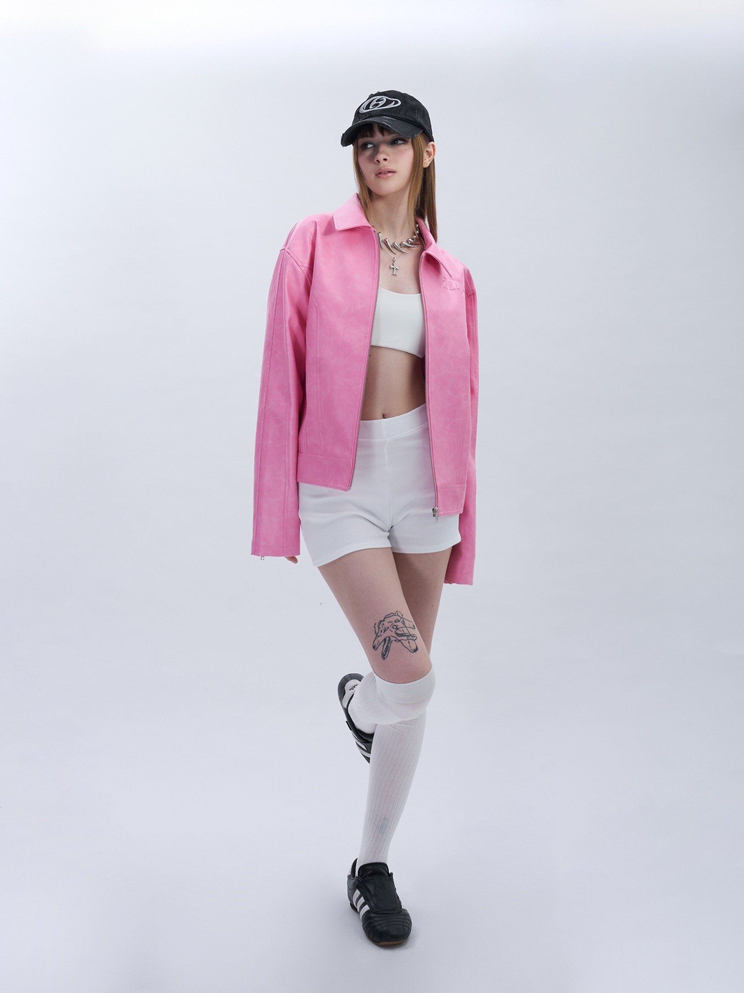 HADES PINKIE CREW LEATHER JACKET