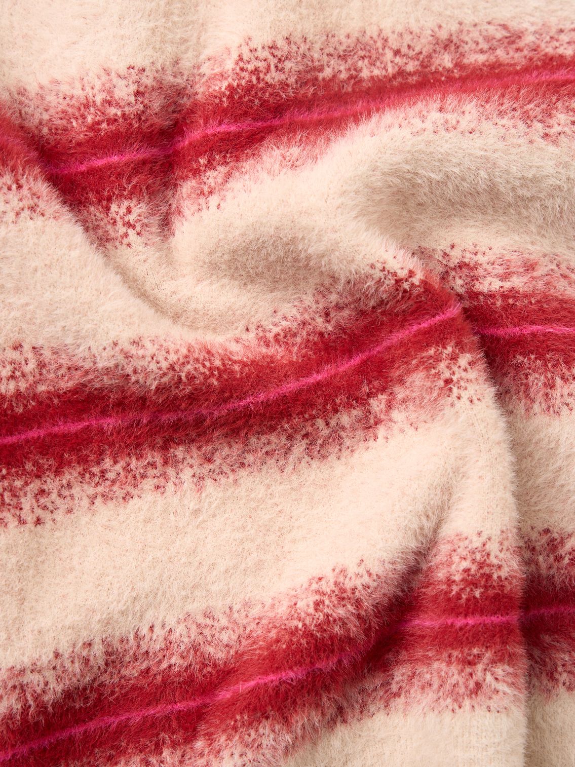 HADES COZY STRIPE POLO SWEATER - RED