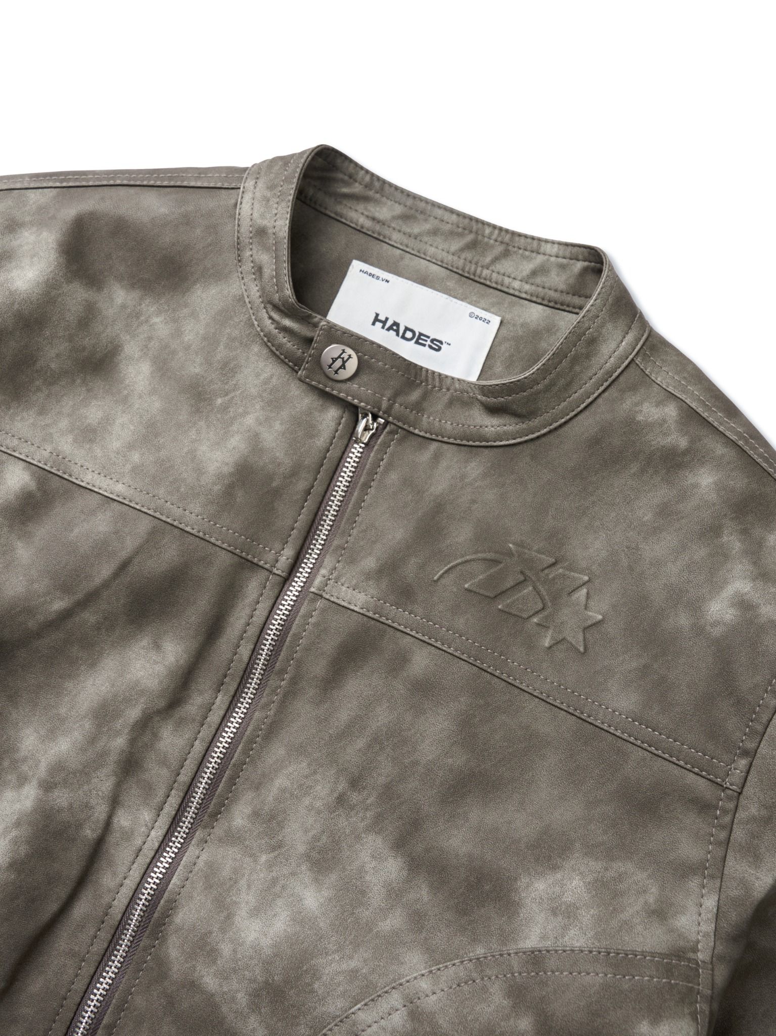 HADES BLACK WAX BIKER JACKET