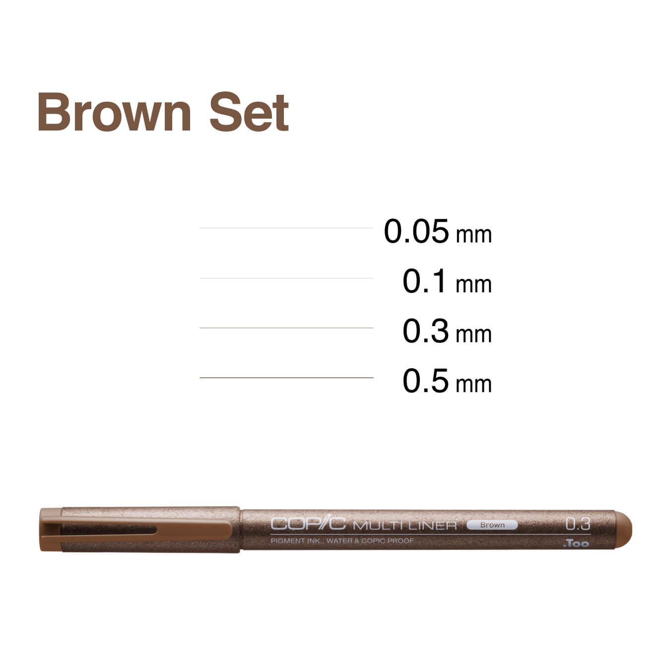 Bộ bút kim copic Brown