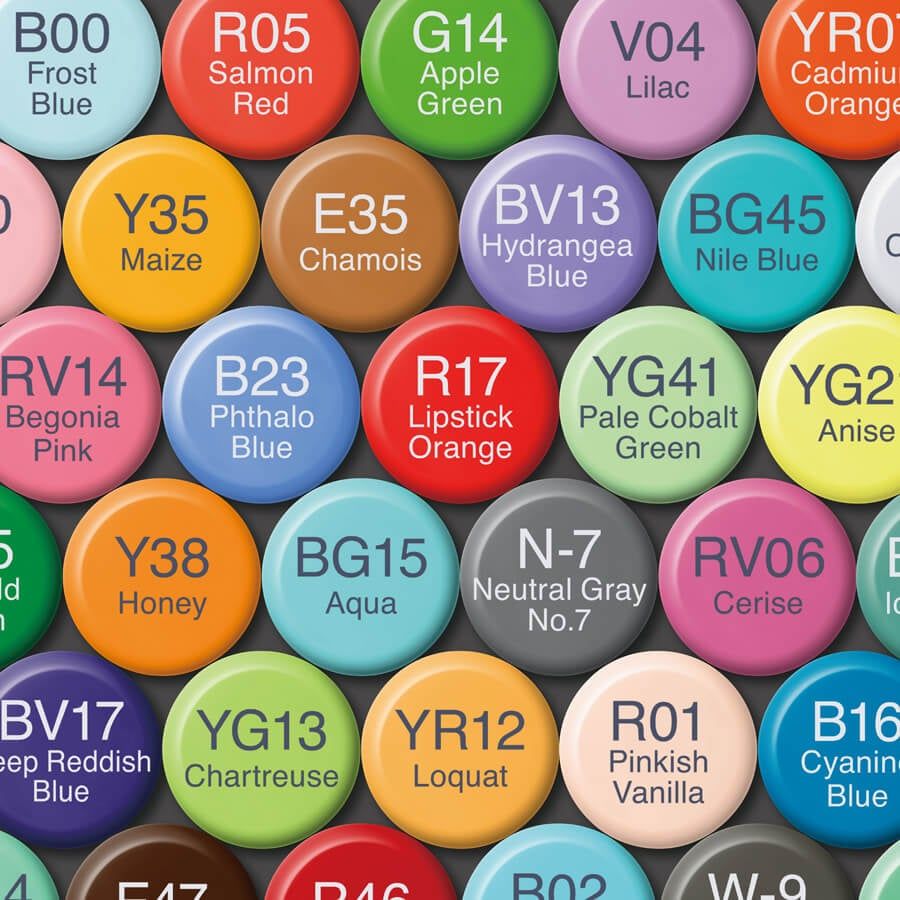 Mực Copic 358 mã màu