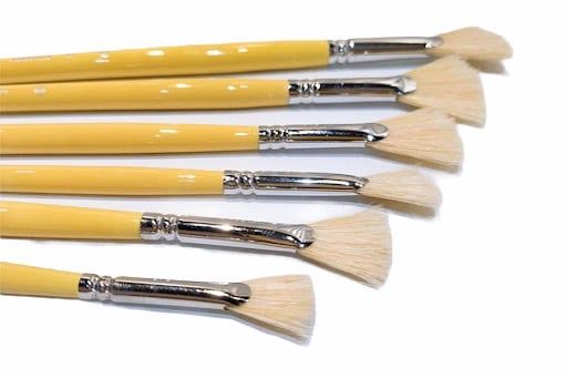 Bộ cọ 6 cây Cán vàng cánh quạt