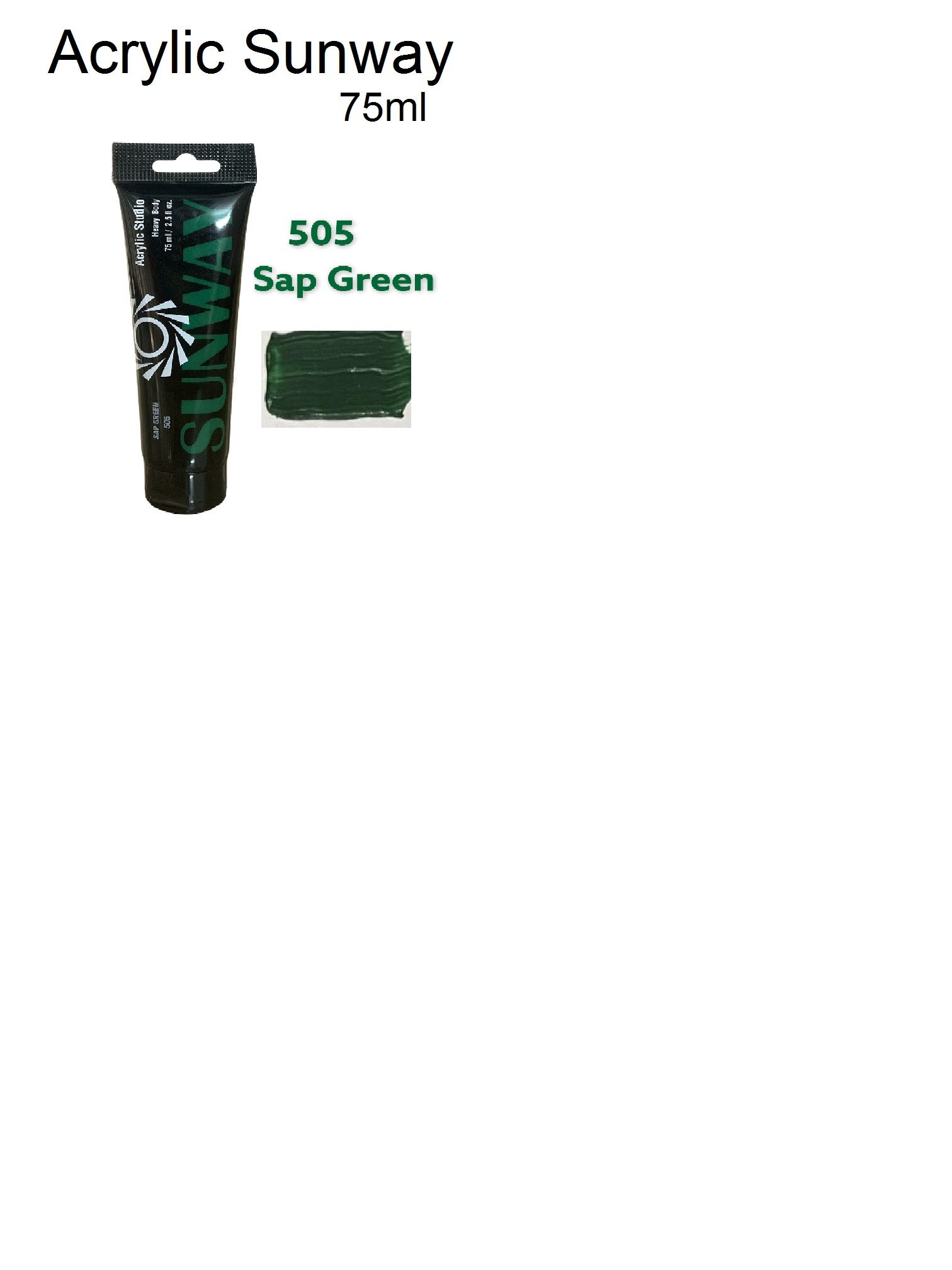 Màu Acrylic Sunway - Tuýp lẻ Màu Tùy Chọn- 75ml