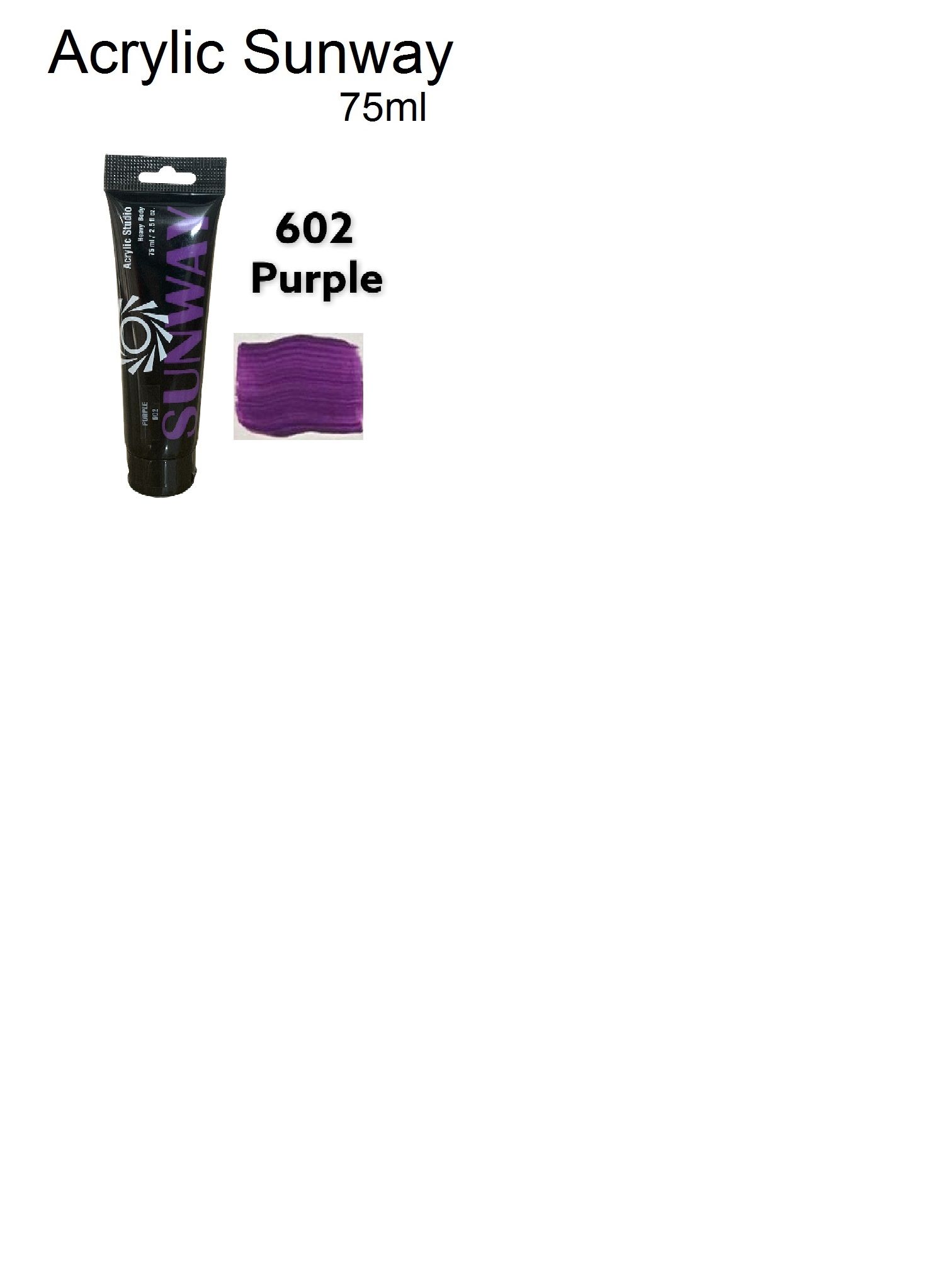 Màu Acrylic Sunway - Tuýp lẻ Màu Tùy Chọn- 75ml