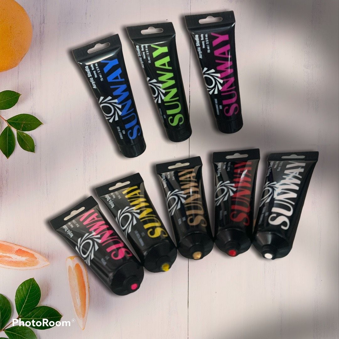 Màu Acrylic Sunway Đài Loan Dạng Tuýp 120ML