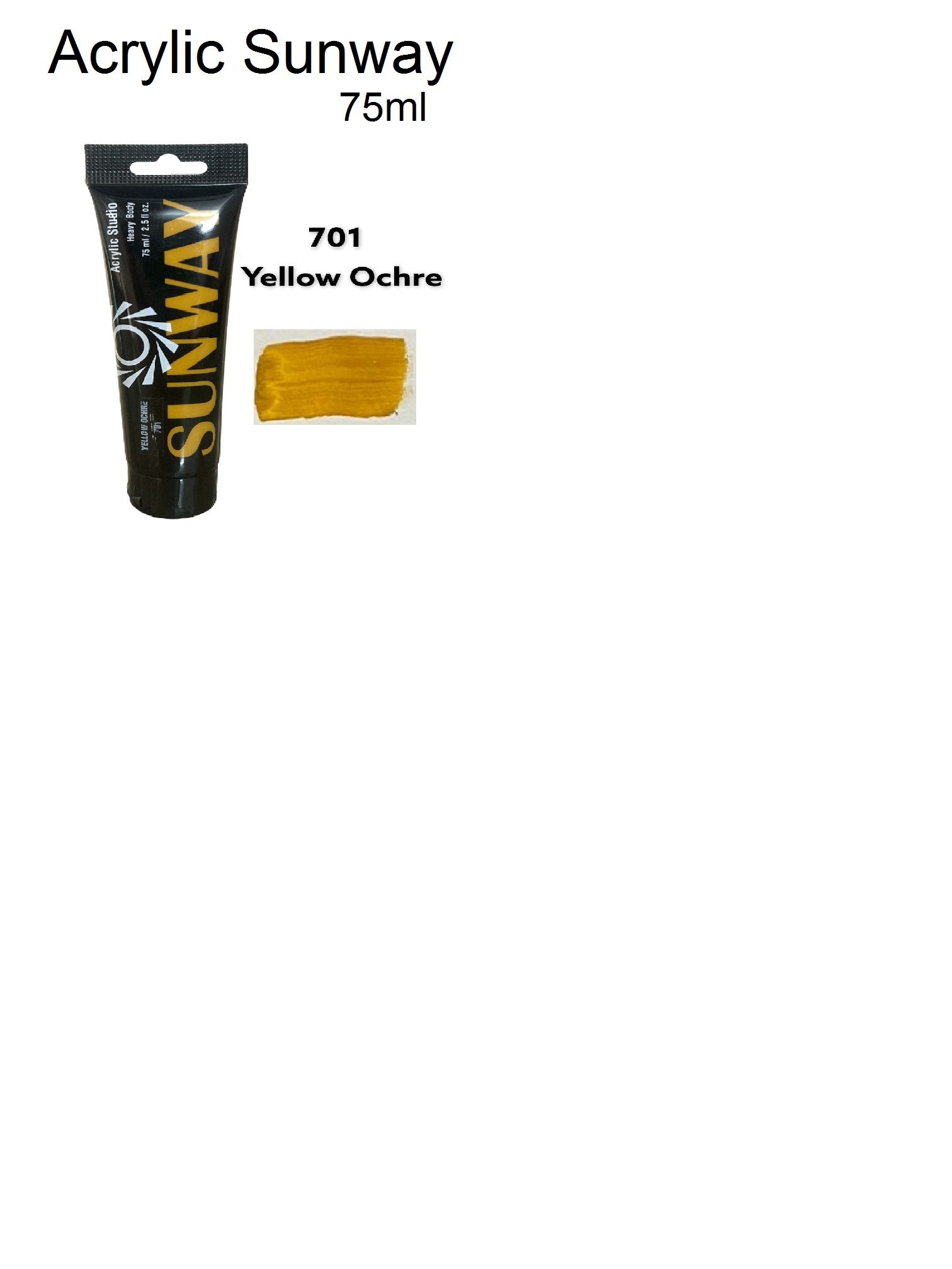 Màu Acrylic Sunway - Tuýp lẻ Màu Tùy Chọn- 75ml