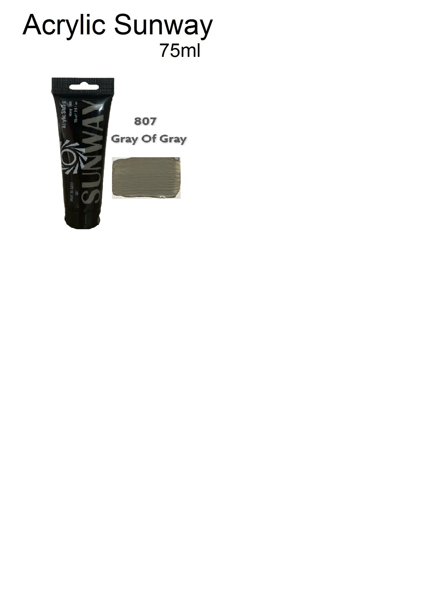 Màu Acrylic Sunway - Tuýp lẻ Màu Tùy Chọn- 75ml