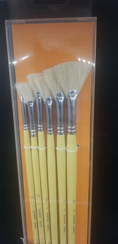 Bộ cọ 6 cây Cán vàng cánh quạt