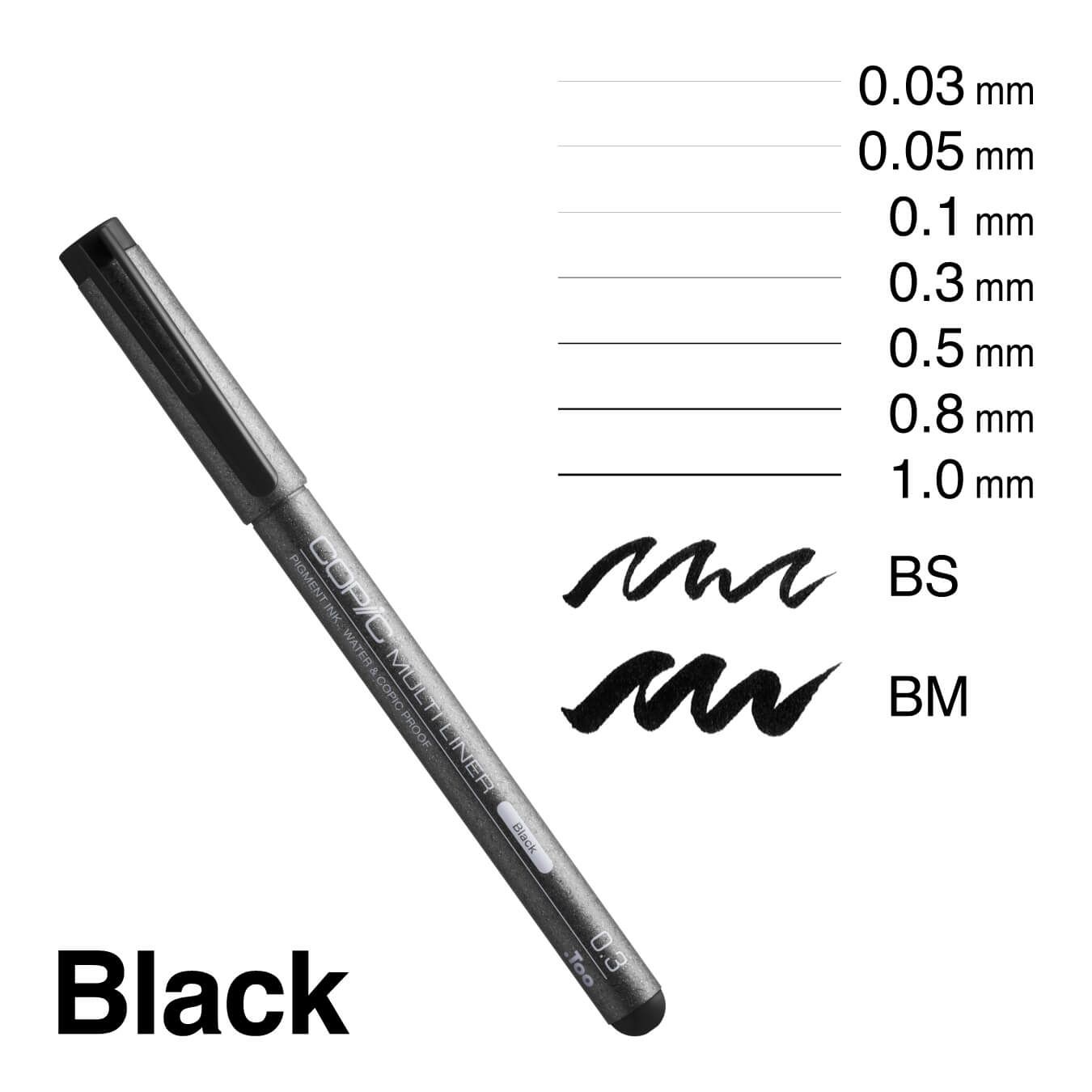Bộ bút kim copic Black B2