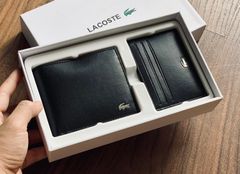 Ví Lacoste trơn kẹp thẻ