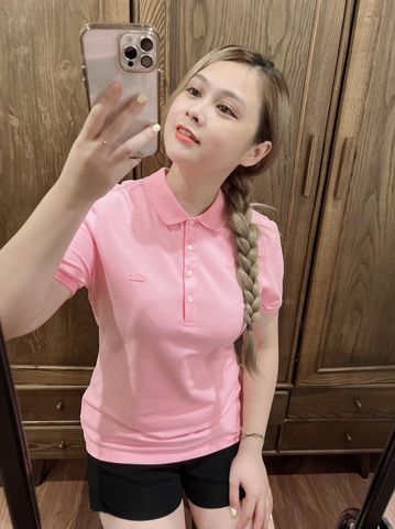 Polo Lacoste cá cùng màu nữ