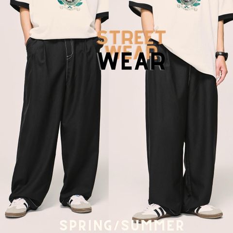 QUẦN DÀI ỐNG RỘNG THỂ THAO HÀNG NGÀY NAM NỮ/RETRO CASUAL PANTS UNISEX OVERSIZE INF 12197