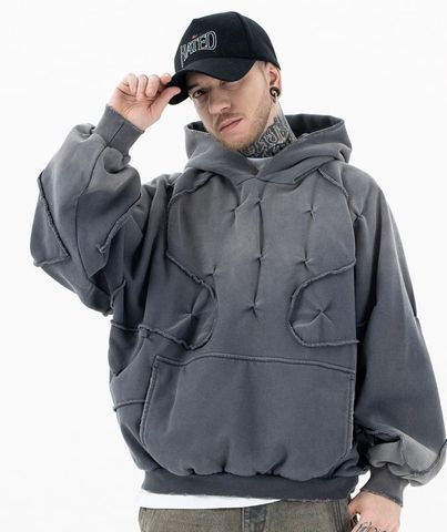 FG ™️| ÁO HOODIE OVERSIZE TRÙM ĐẦU WASH THIẾT KẾ SÁNG TẠO CAO CẤP FG K203