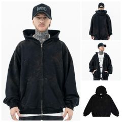 FG ™️| ÁO HOODIE OVERSIZE TRÙM ĐẦU WASH COTTON MÀU CỔ ĐIỂN FG SW063