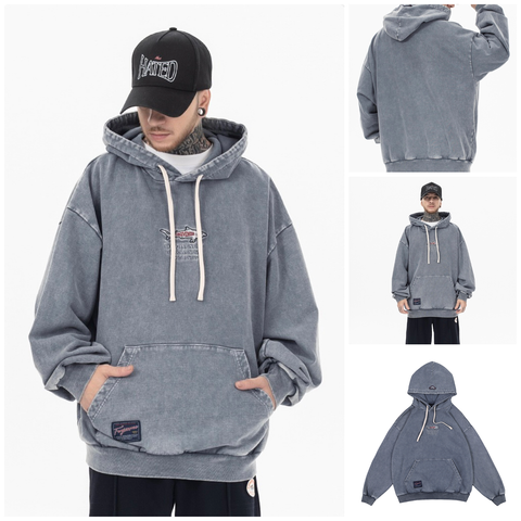 FG ™️| HIGH STREET RETRO WASHED HEAVY HOODIE FG SW080