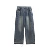 INF®️| QUẦN JEANS ỐNG RỘNG ĐÃ GIẶT VIỀN THÔ INF 12458