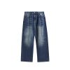 INF®️| QUẦN JEANS ỐNG RỘNG WASH RÁCH PHONG CÁCH RETRO ỐNG ĐỨNG ĐƠN GIẢN INF 12462