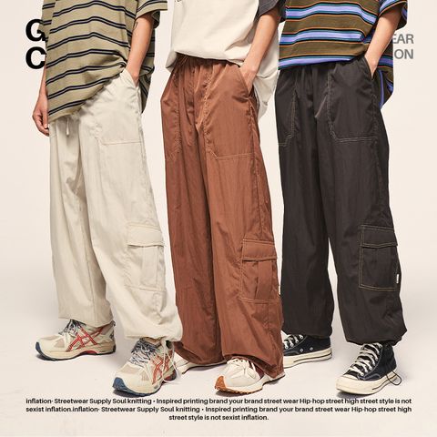 QUẦN ỐNG RỘNG TÚI HỘP DÂY RÚT/ DRAWSTRING CASUAL PANTS INF 12155