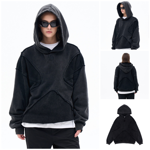 FG ™️| ÁO HOODIE OVERSIZE TRÙM ĐẦU WASH BASIC CAO CẤP FG SW052