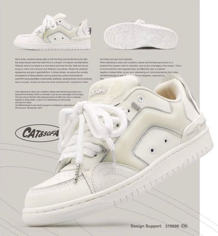 CATSOFA ™️| GIÀY SNEAKER UNISEX WHITE  X CAT&SOFA CS2002