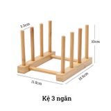 Kệ Úp Dĩa Tre BAMBOO HOME Giá Trưng Bày Nhà Bếp Tiện Lợi Nhiều Kích Thước