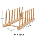 Kệ Úp Dĩa Tre BAMBOO HOME Giá Trưng Bày Nhà Bếp Tiện Lợi Nhiều Kích Thước