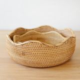 Khay mây tre đựng đồ BAMBOO HOME đựng bánh kẹo hoa quả trái cây để trong phòng khách nhà hàng khách sạn gia đình decor