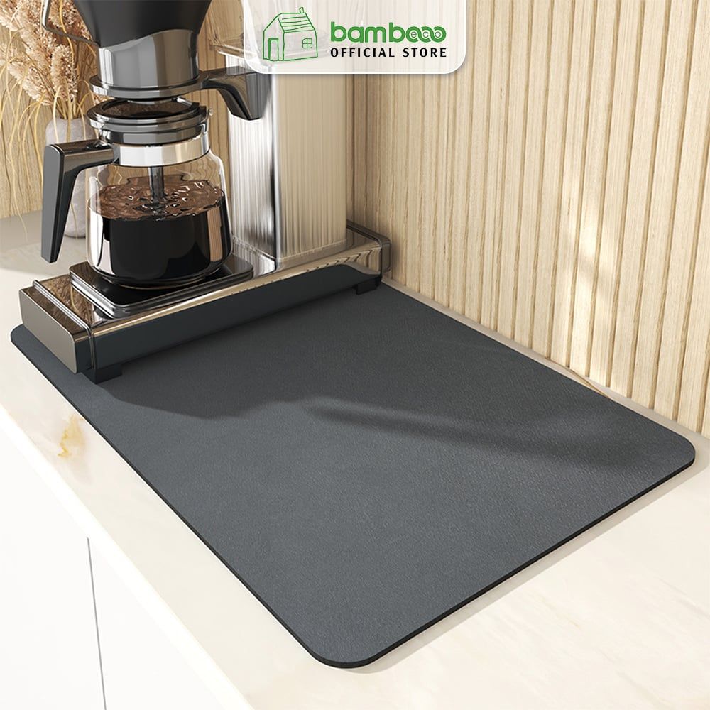 Thảm Mặt Bếp Thấm Hút Siêu Nhanh BAMBOOO ECO Không Mùi Kháng Khuẩn Chống Trượt Chống Mốc Dễ Lau Chùi
