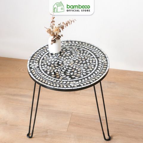 Bàn Khảm Trai Cao Cấp BAMBOO HOME Phong Cách Bắc Âu Để Phòng Khách Trong Gia Đình - Khách Sạn - Resort - Dã Ngoại