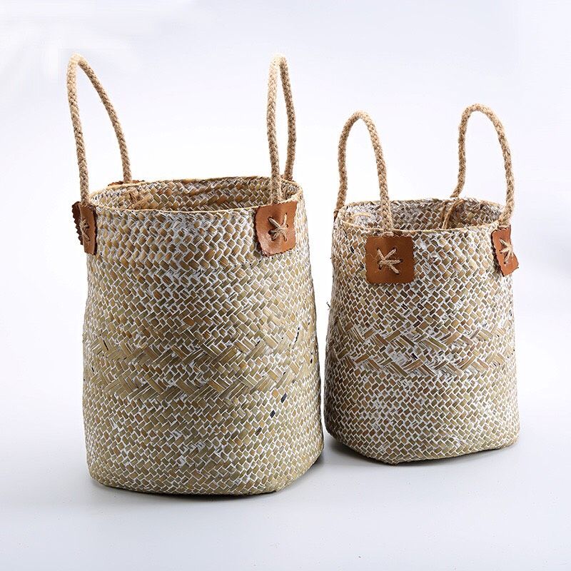 Giỏ cói cắm hoa - Giỏ mây tre - The bamboo