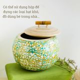 Hộp tròn tre khảm trai cao cấp BAMBOO HOME quà tặng hàng Việt Nam cho khách hàng cá nhân doanh nghiệp bạn bè thân yêu