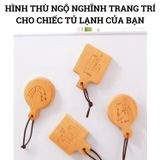 Dụng cụ mở nắp chai BAMBOO HOME Khui bia bằng gỗ họa tiết dễ thương có nam châm hút tiện lợi dùng cho nhà hàng khách sạn