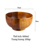 Bát gỗ tràm BAMBOOO ECO chén dùng ăn cơm Salad, hoa quả dầm, đựng sinh tố, kem, chè, papaya thân thiện môi trường