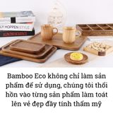 Khay gỗ cao cấp tối màu nhiều kích thước BAMBOO HOME đựng đồ ăn trà bánh kẹo trong gia đình nhà hàng khách sạn