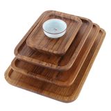 Khay gỗ cao cấp tối màu nhiều kích thước BAMBOO HOME đựng đồ ăn trà bánh kẹo trong gia đình nhà hàng khách sạn