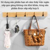 Móc treo bằng tre BAMBOO HOME giá treo quần áo đa năng có thể gập gọn, gắn tường tiện lợi, trang trí decor nhà cửa