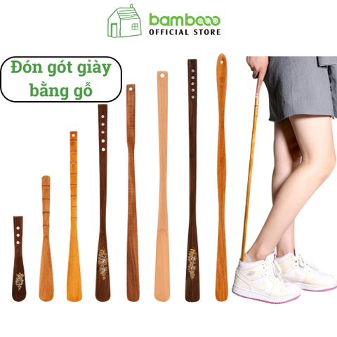 Đón gót giày bằng gỗ BAMBOOO ECO cây xỏ giày mọi tư thế, có dây treo tiện lợi