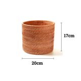 Giỏ đựng đồ hình trụ tròn mây tre đan BAMBOO HOME để báo , điều khiển , rượu , hoa khô , bánh kẹo , đồ chơi phòng khách