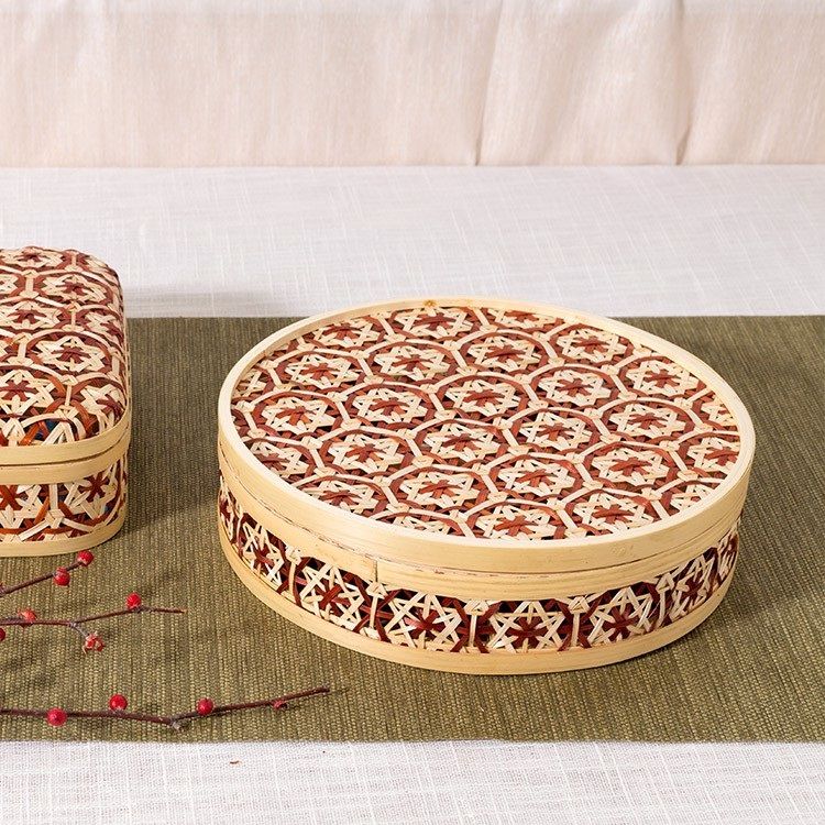 Giỏ quà tặng mây tre đặt theo yêu cầu - Bamhoo Home