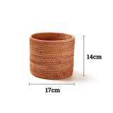 Giỏ đựng đồ hình trụ tròn mây tre đan BAMBOO HOME để báo , điều khiển , rượu , hoa khô , bánh kẹo , đồ chơi phòng khách