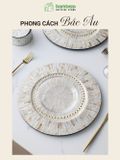 Tấm Lót Bàn Ăn Placemat khảm trai BAMBOO HOME Sang Trọng Bắt Mắt Phong Cách Bắc Âu Dùng Trong Nhà Hàng Khách Sạn Cao Cấp